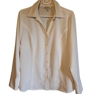EUC Dress Barn White Long Sleeve Blouse